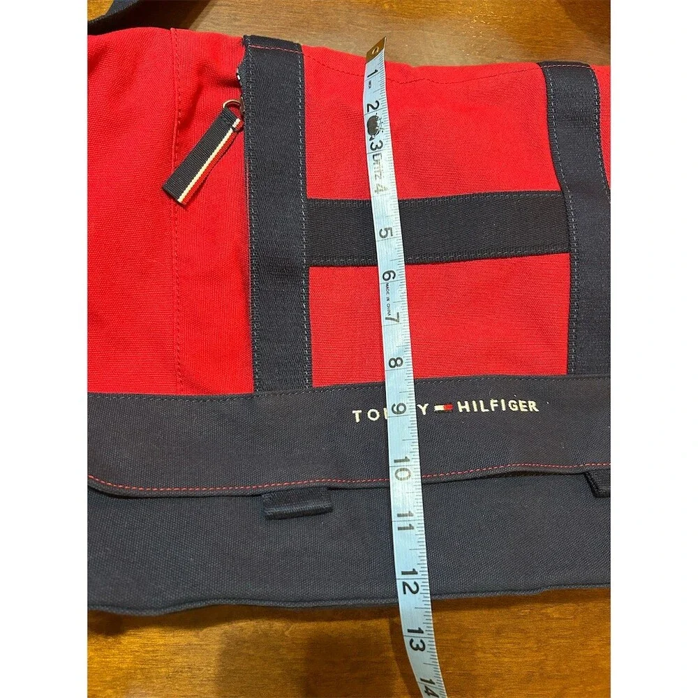 Tommy Hilfiger Vintage Colorblock Messenger Bag Red Navy Medium Shoulder